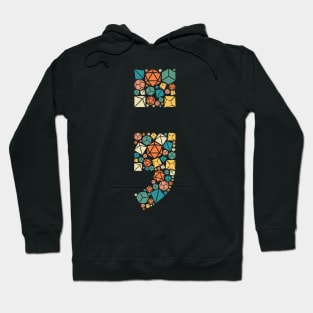 Retro Semicolon Mental Health Dice Set Hoodie